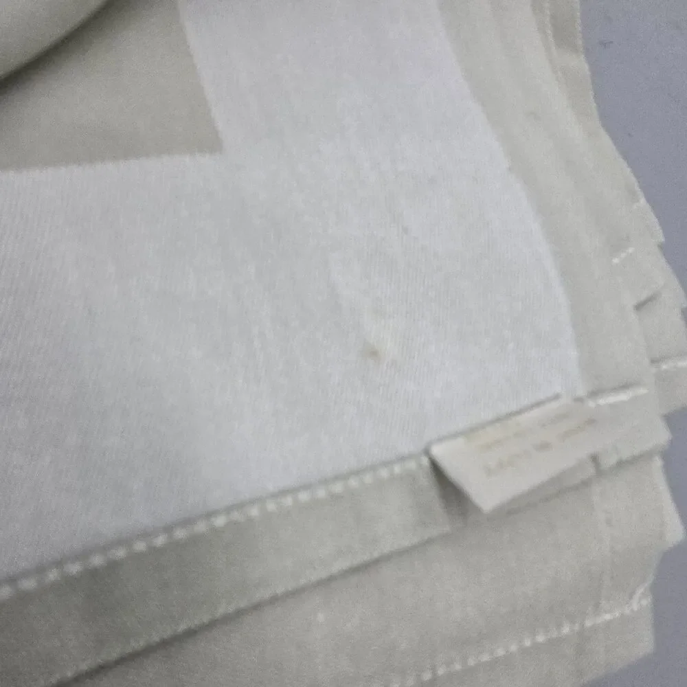 set (6) Rivolta Carmignani Cotton Napkins beige/White Square 22x22 Italy